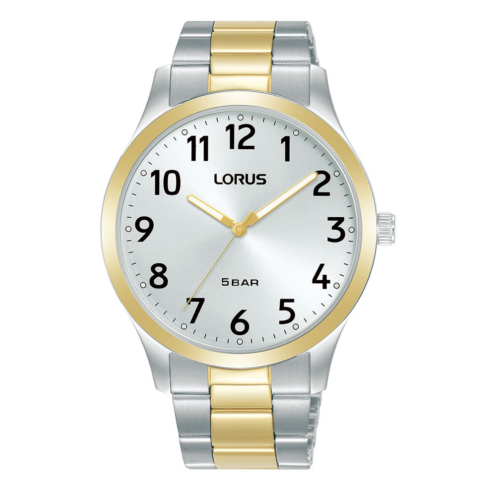 Lorus Duo-Tone Round Mother of Pearl Dial Analogue Watch RRX