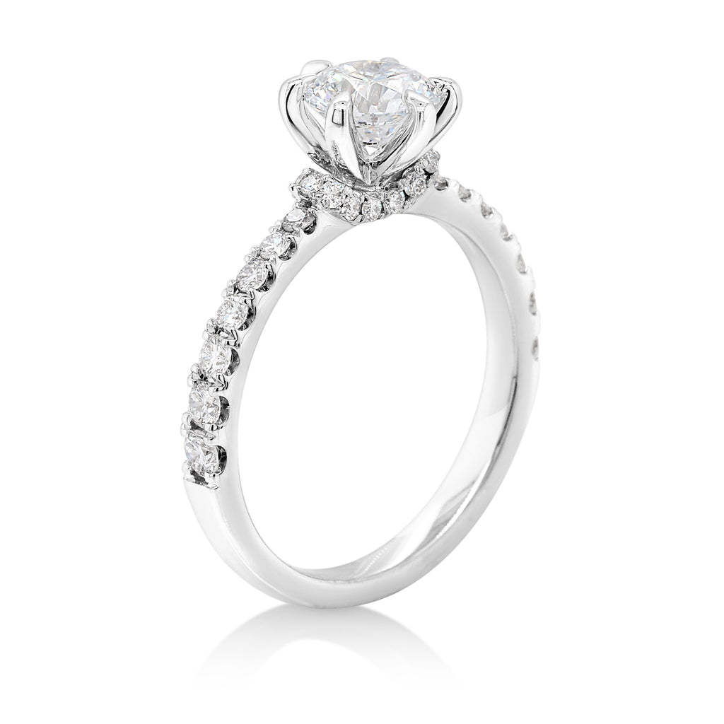 18ct White Gold Lab-Created Diamond Engagement Ring TDW 1.50