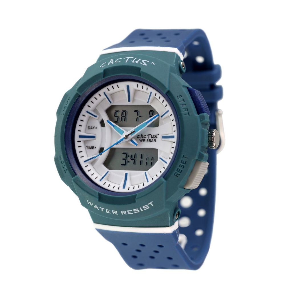 Cactus Blue Multifunction Analogue Digital Watch CAC142M03