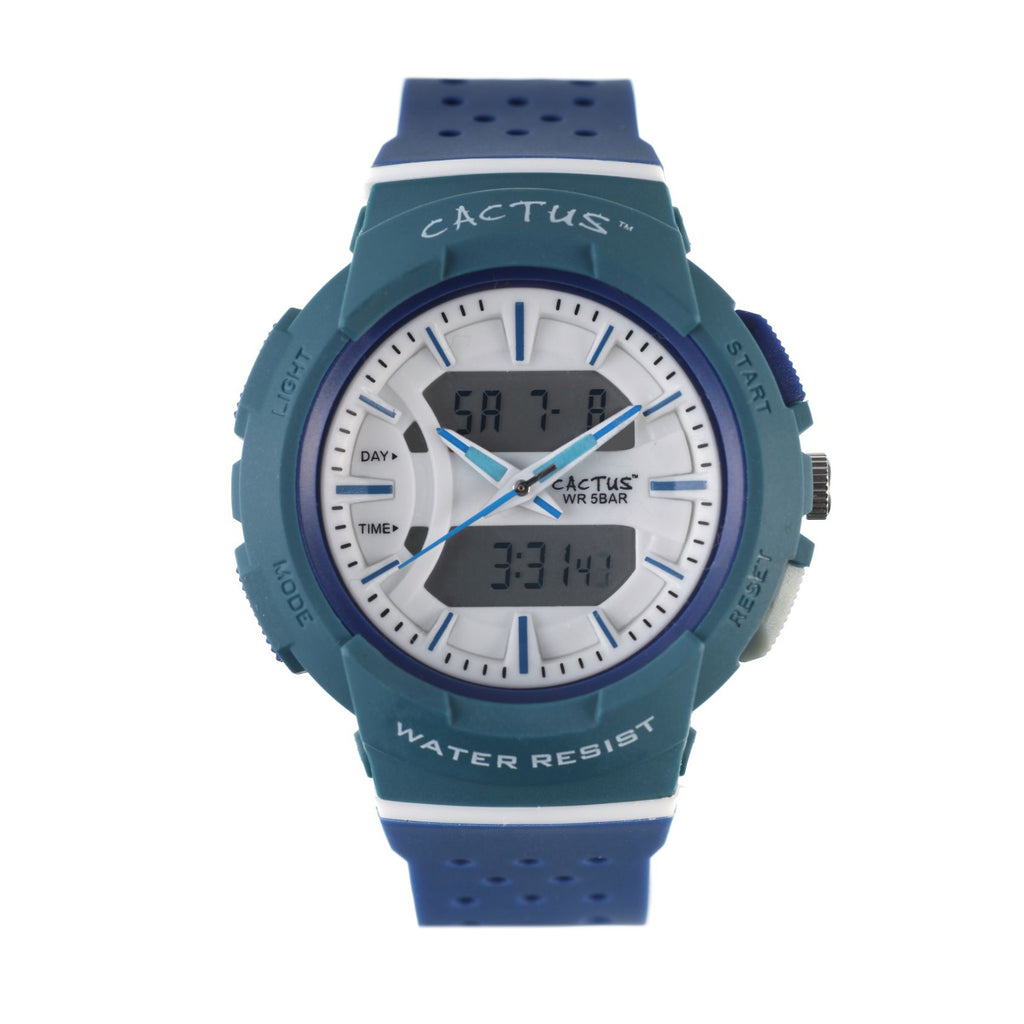 Cactus Blue Multifunction Analogue Digital Watch CAC142M03