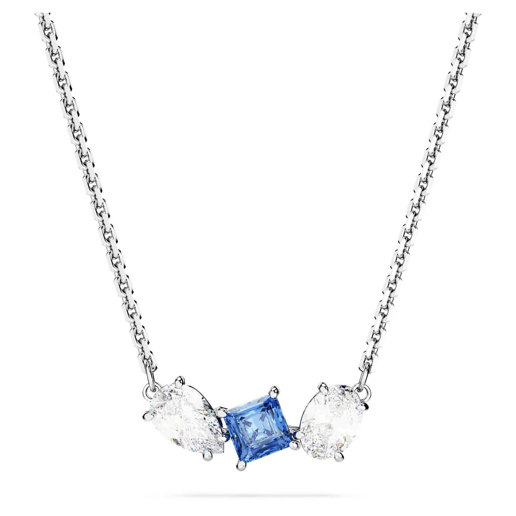 Swarovski Mesmera Mixed Cut Blue & White Crystal 45cm Neckle