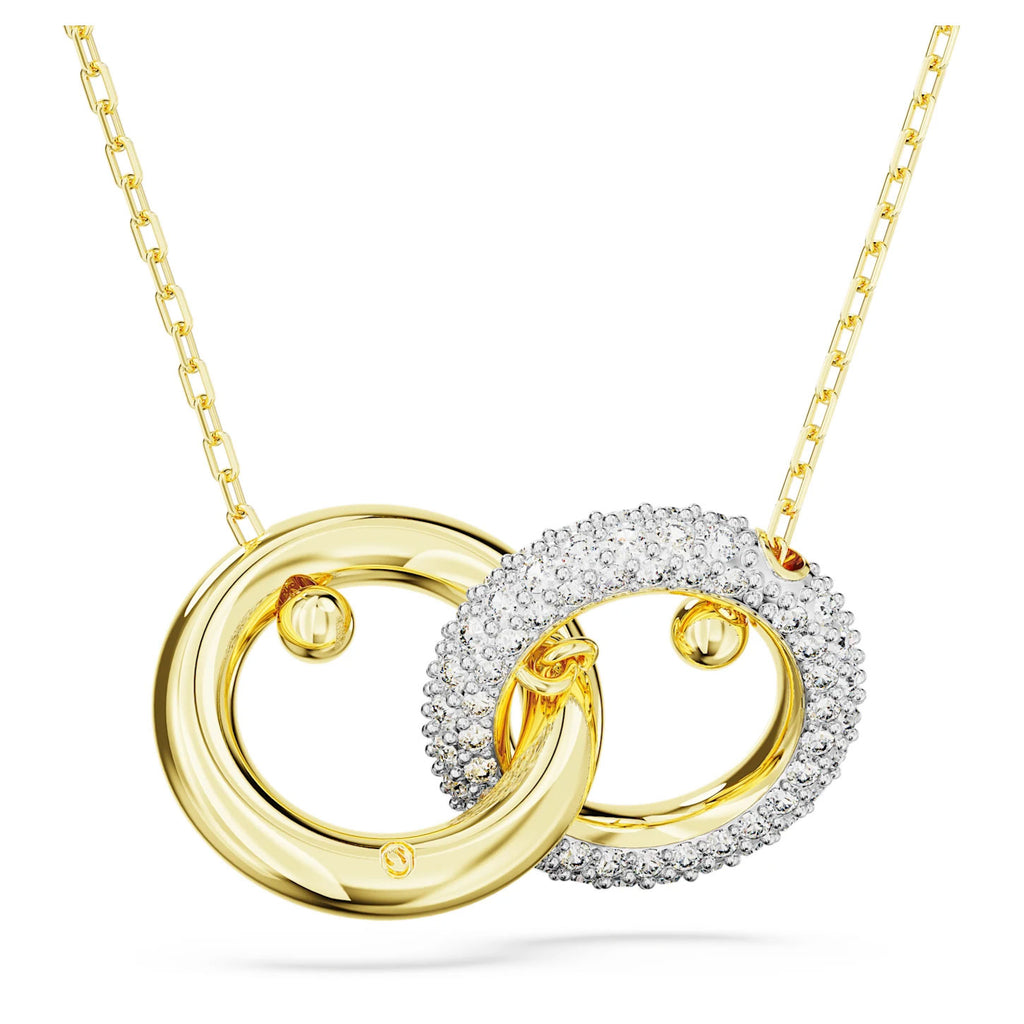 Swarovski Dextera Gold Tone Crystal Interlinked Loop Necklet