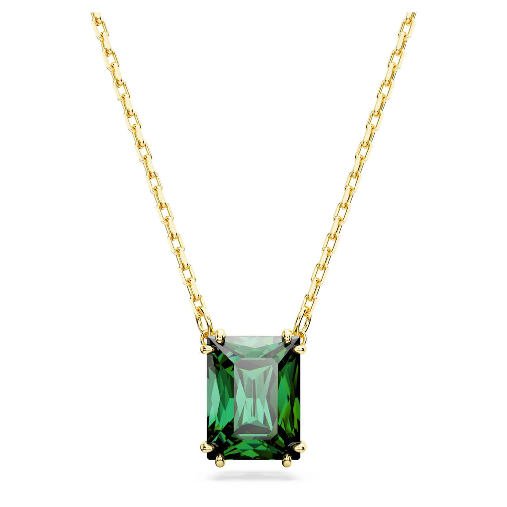 Swarovski Matrix Rectangular Green Crystal Necklet 5677141