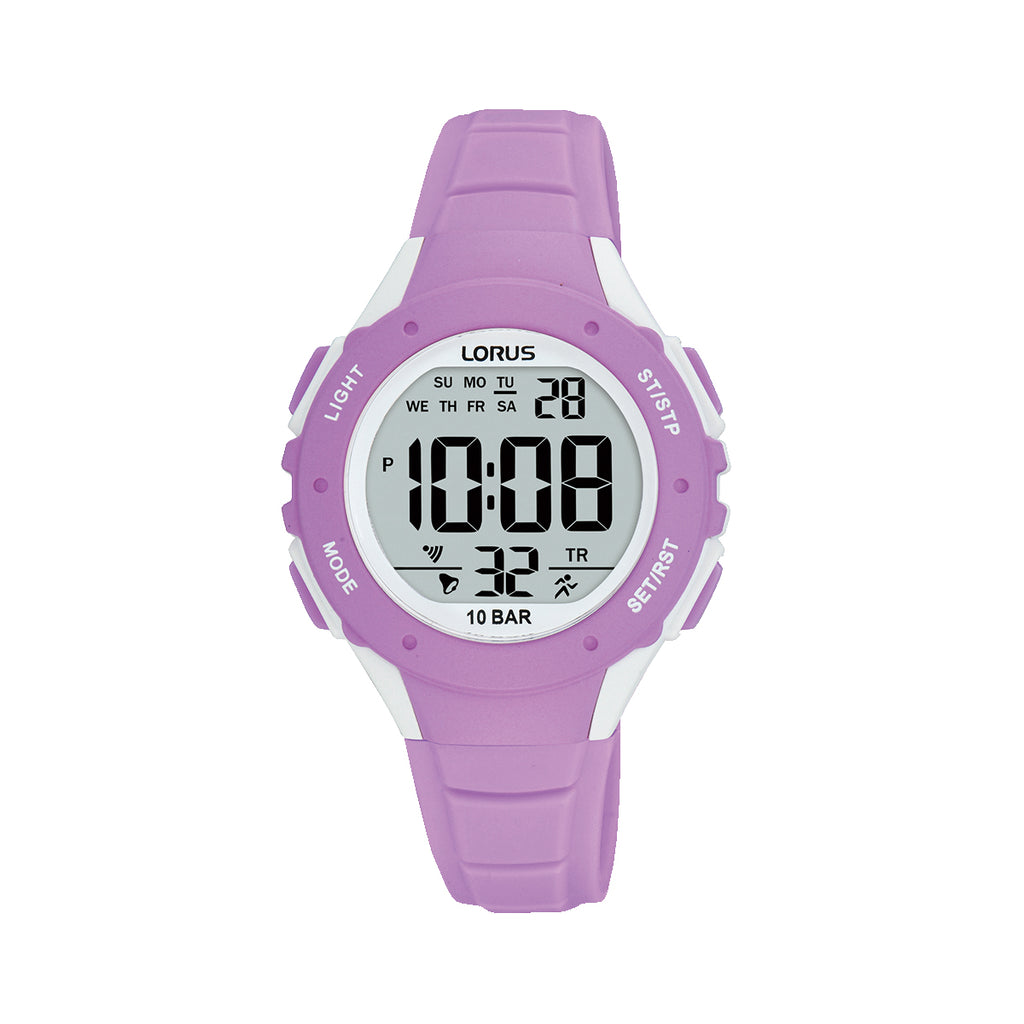 Lorus Purple Digital Multi-Timer Sports Watch R2369PX-9