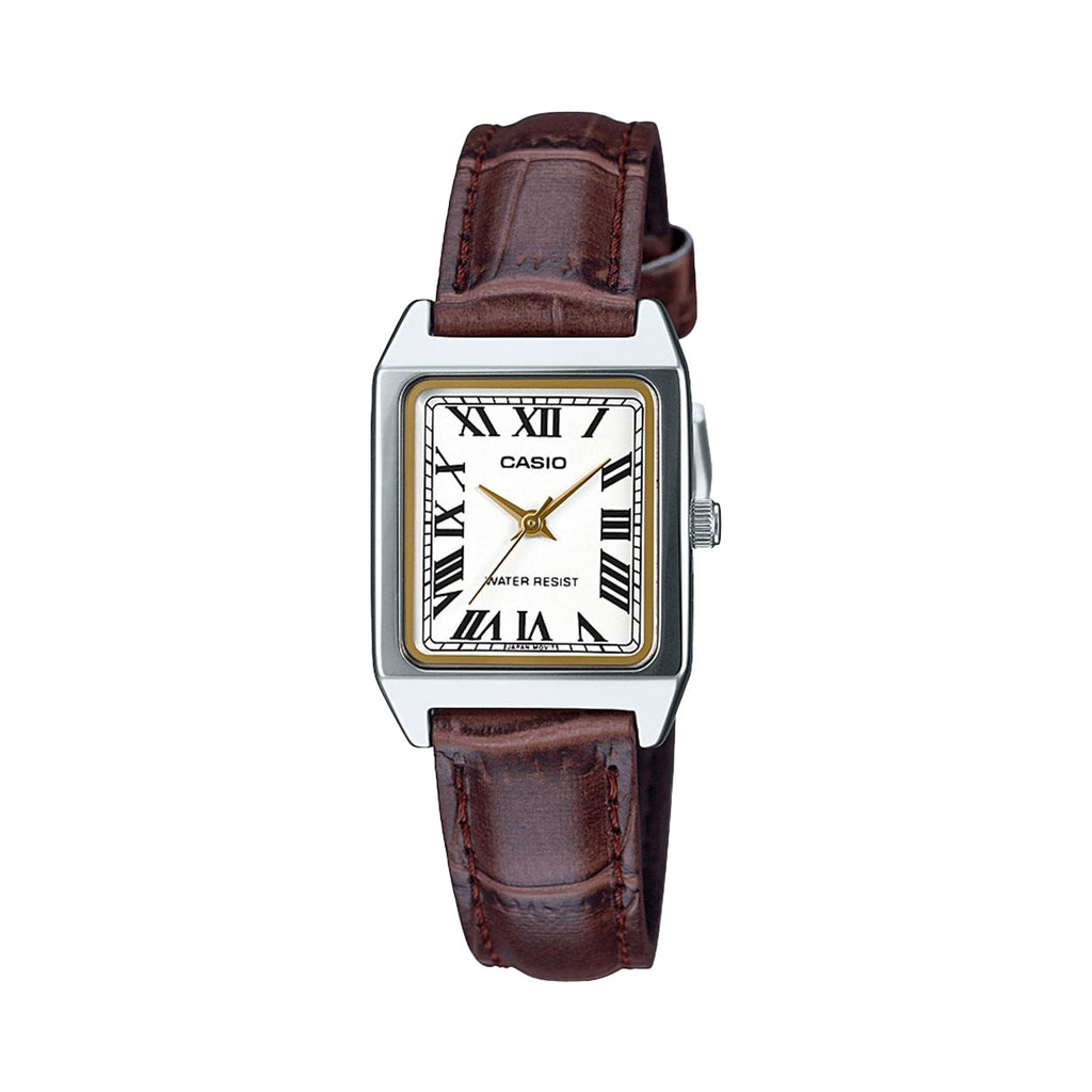 Casio Brown Leather Mother Of Pearl Dial Watch LTPV007L-7B2
