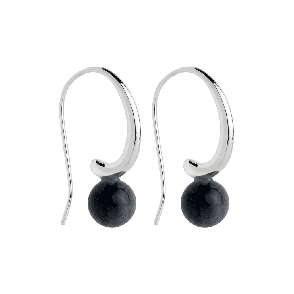 Najo Fern Sterling Silver Black Onyx Earrings E6912