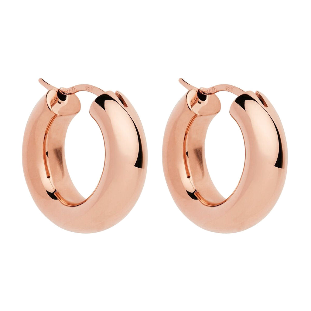 Najo Cocoon Rose Tone Sterling Silver Hoop Earring E6936