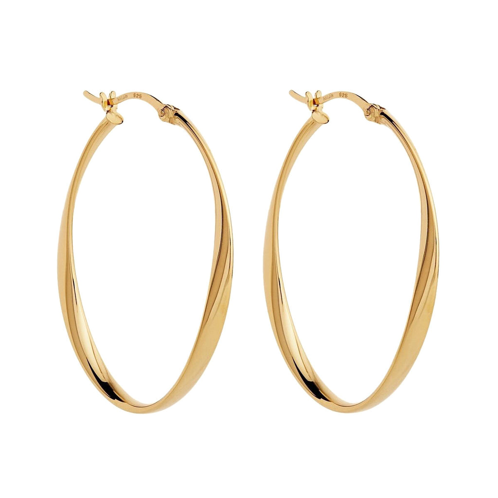 Najo Cinta Gold Tone Large Hoop Earring E6954