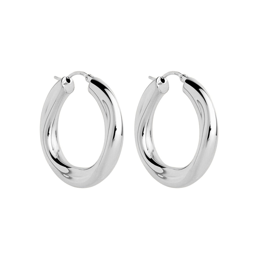 Najo Dune Sterling Silver Hoop Earrings E6961