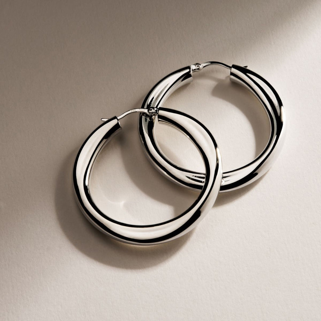 Najo Dune Hoop Sterling Silver Earring E6962