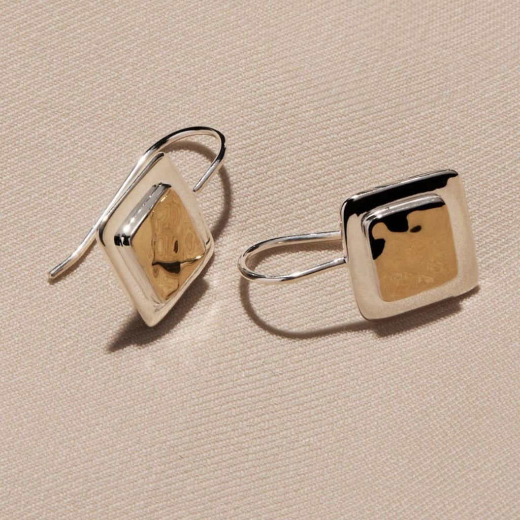 Najo Oasis Sterling Silver Two-Tone Earring E6972