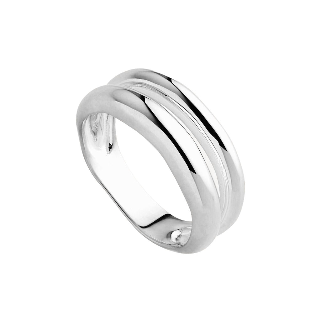 Najo Dune Double-Band Sterling Silver Ring R6962