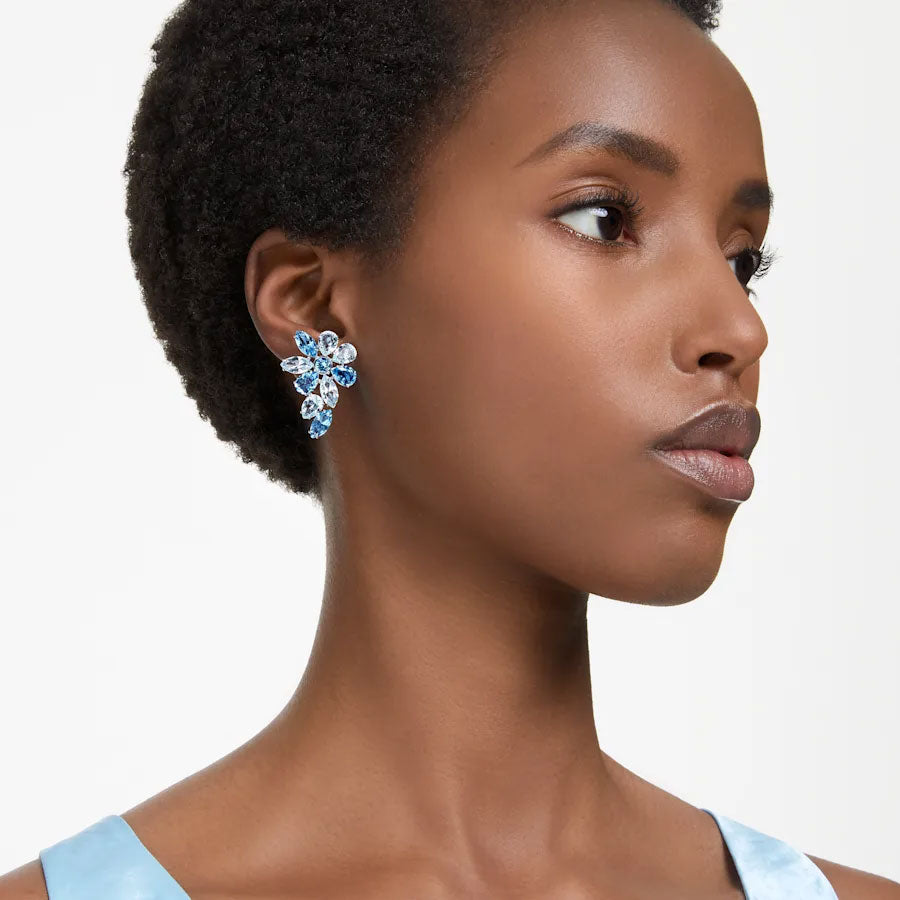 Swarovski 'Gema' Blue Crystal Flower Drop Earrings 5666016