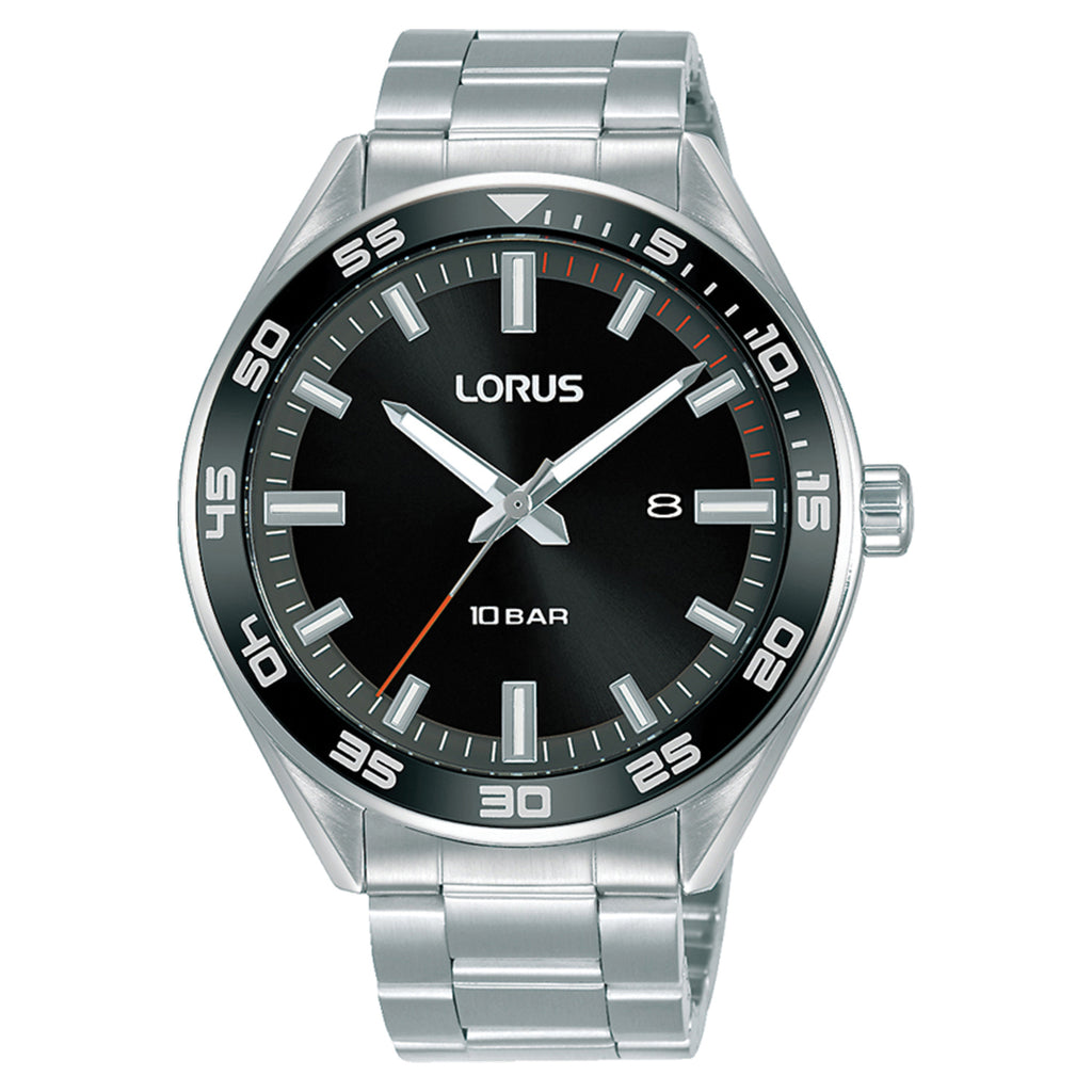 Lorus Analogue Sports Black Dial Watch RH935NX9