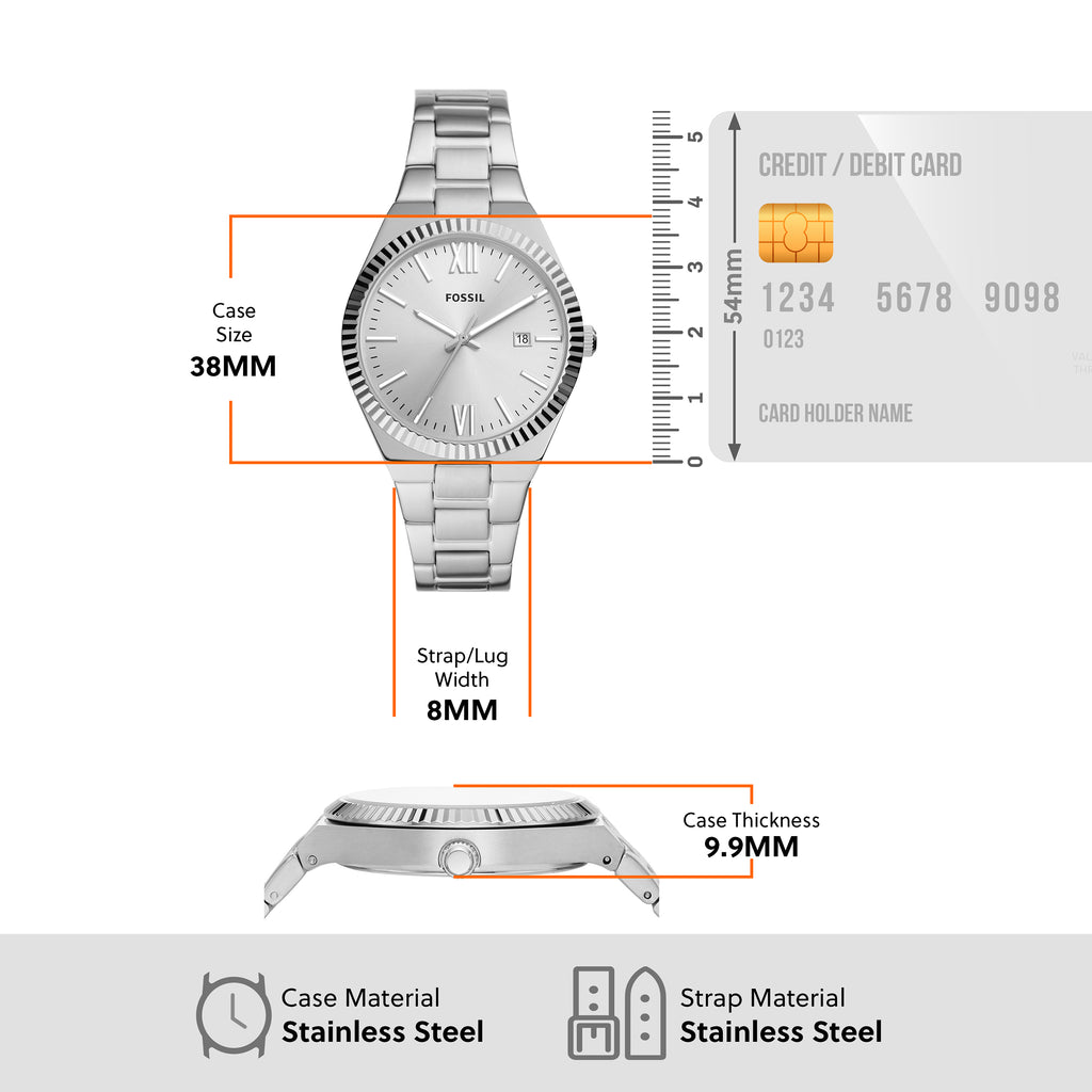 Fossil Scarlette Stainless Steel Watch ES5300