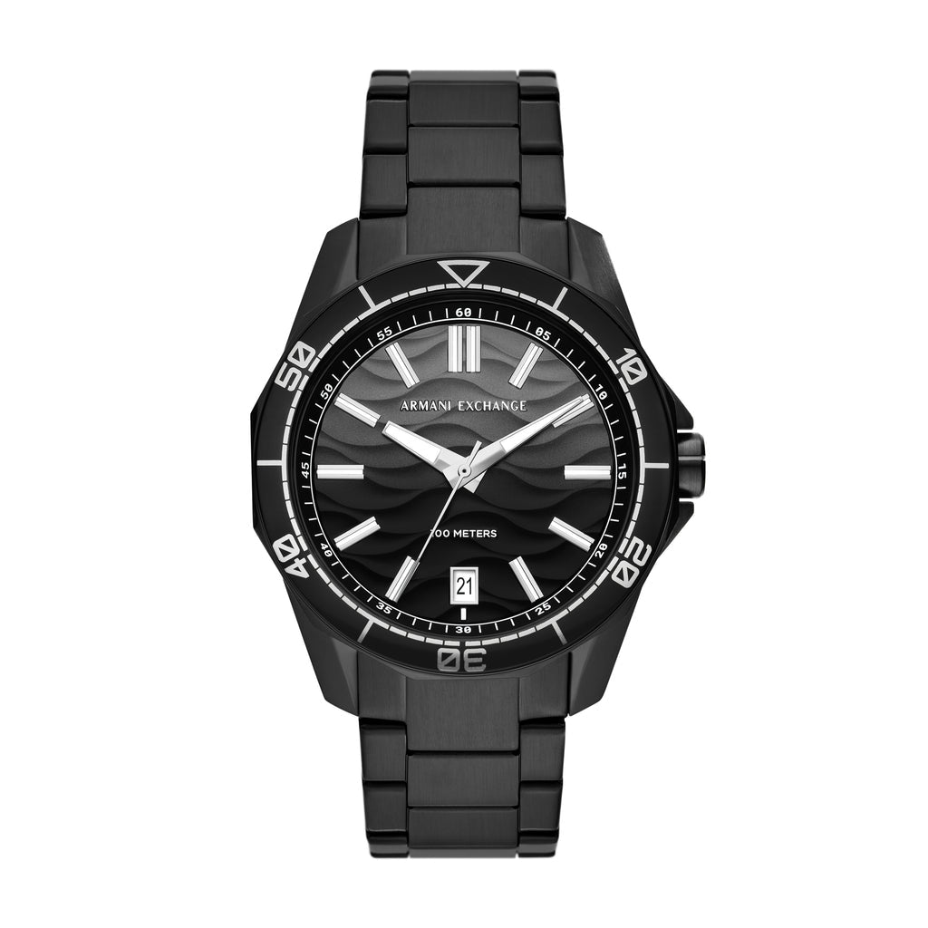 Armani Exchange 'Spencer' Black Stainless Steel Watch AX1952