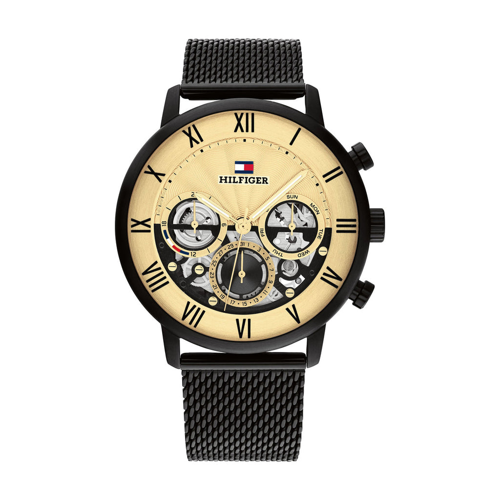 Tommy Hilfiger Chronograph Black Stainless Steel Mesh Watch