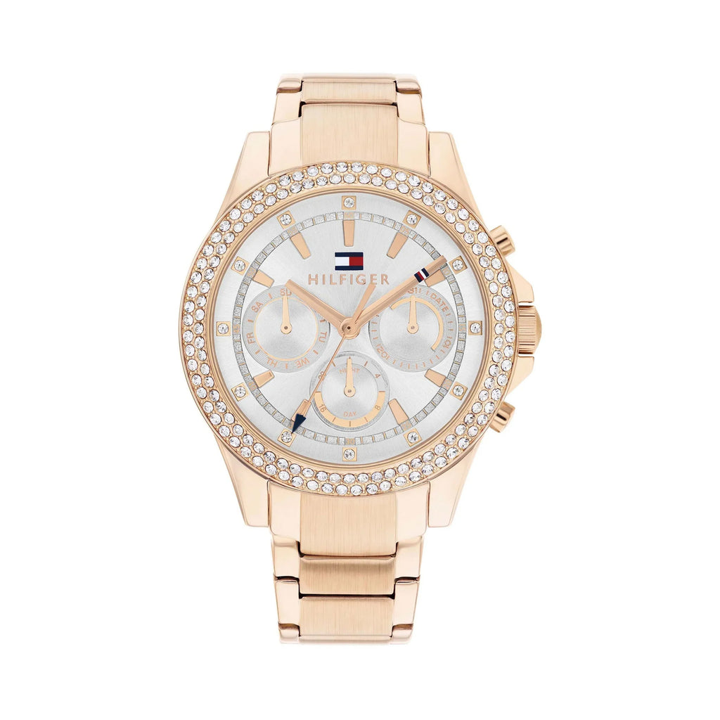 Tommy Hilfiger Multi-Function Rose-Tone Crystal Watch 178262