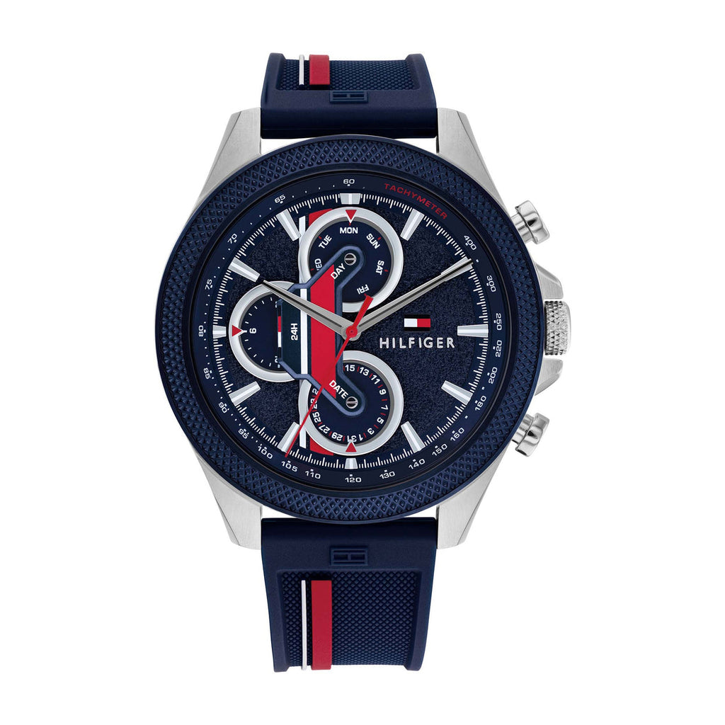 Tommy Hilfiger 'Clark' Blue Silicone Watch 1792083