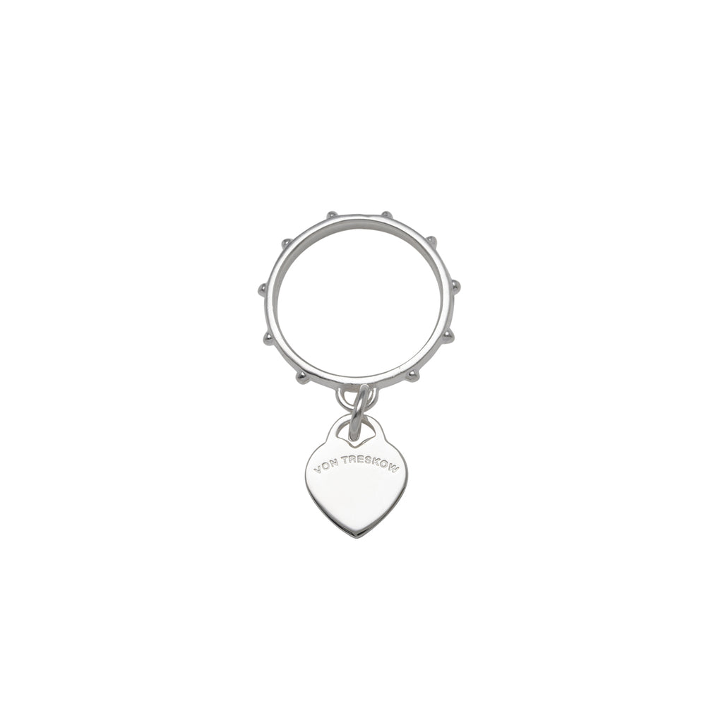 Von Treskow Antique Ring With Flat Heart Charm QR01