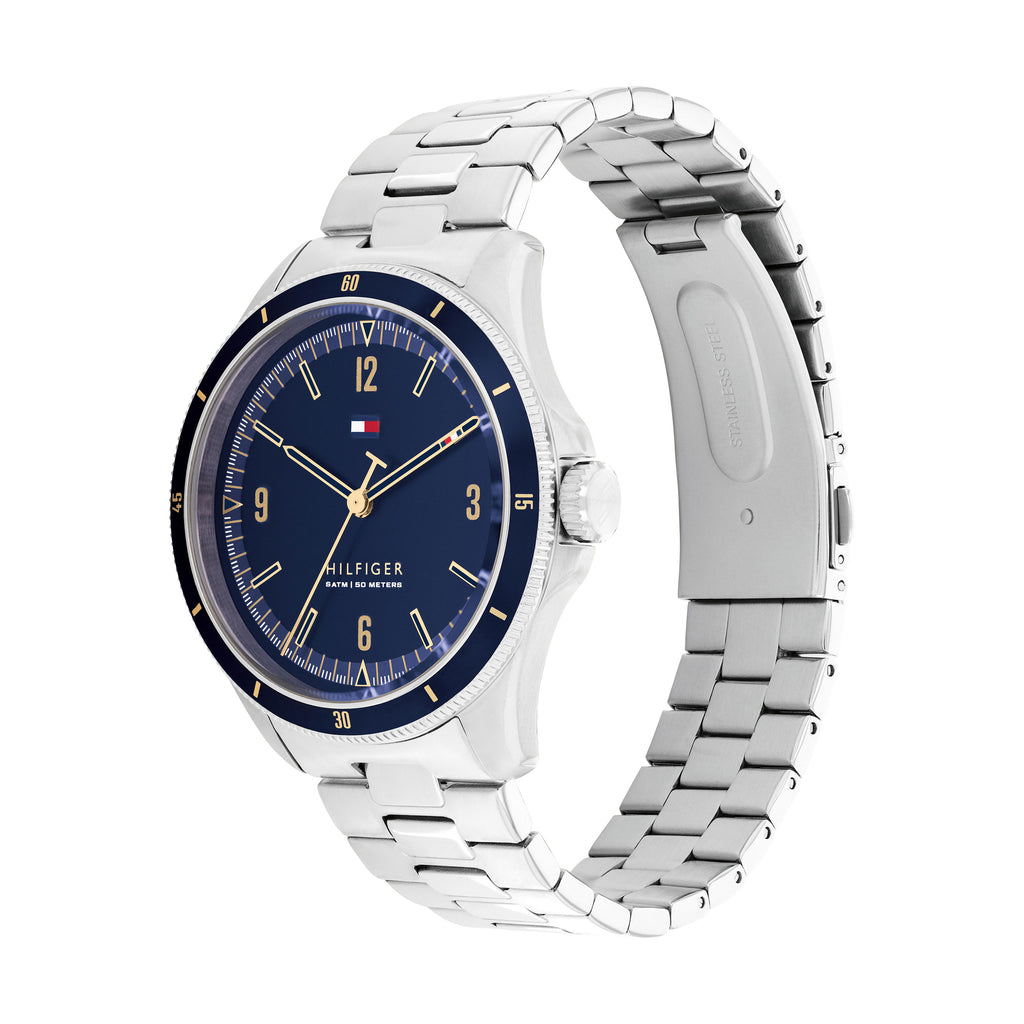 Tommy Hilfiger 'Maverick' Stainless Steel Blue Dial Watch 17