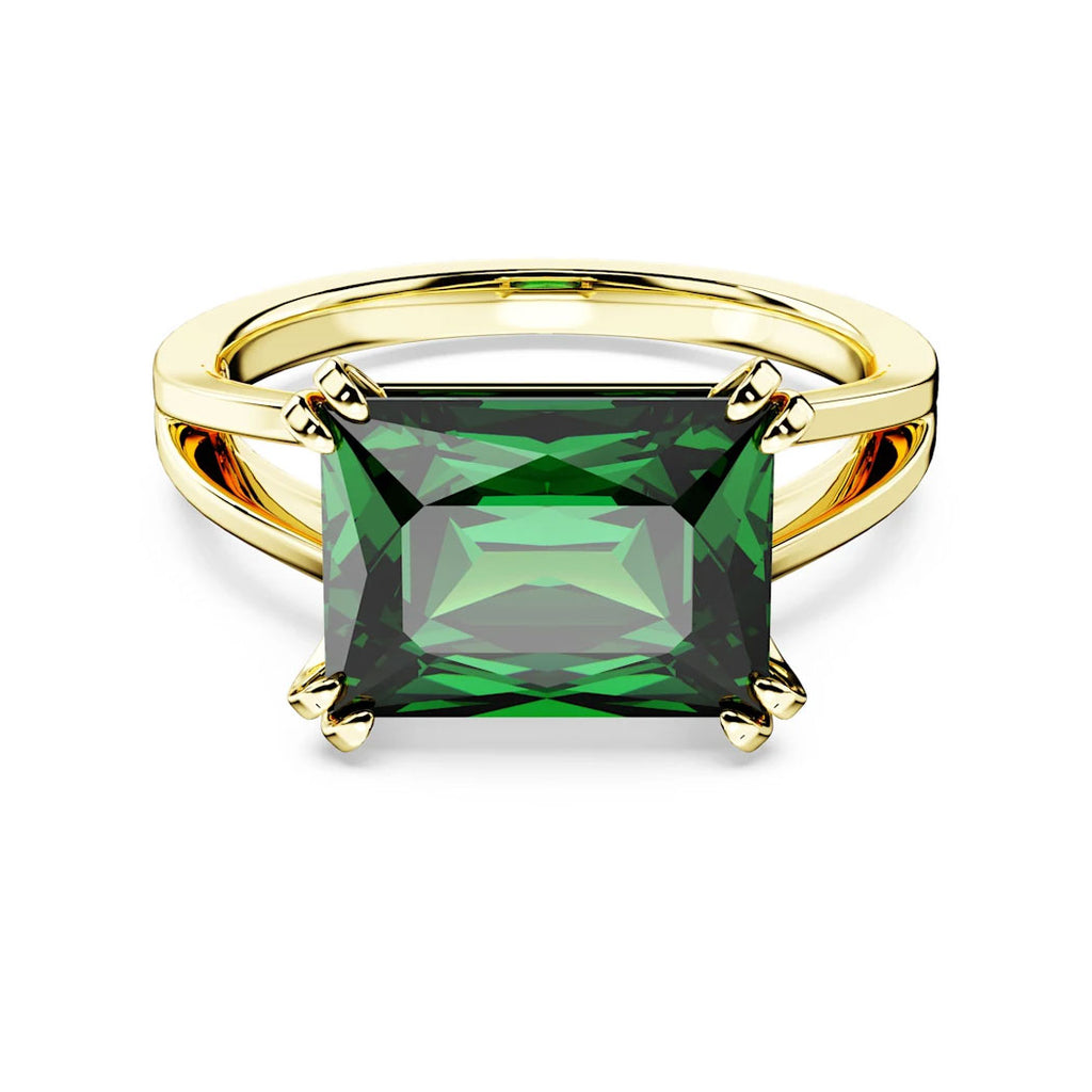 Swarovski 'Matrix' Green Rectangular Crystal Cocktail Ring 5