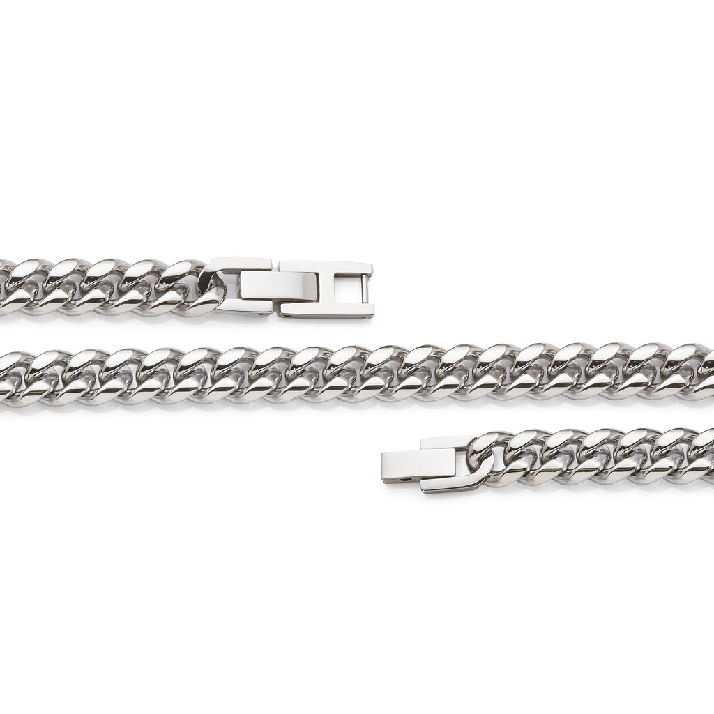 Stainless Steel 21cm Curb Bracelet