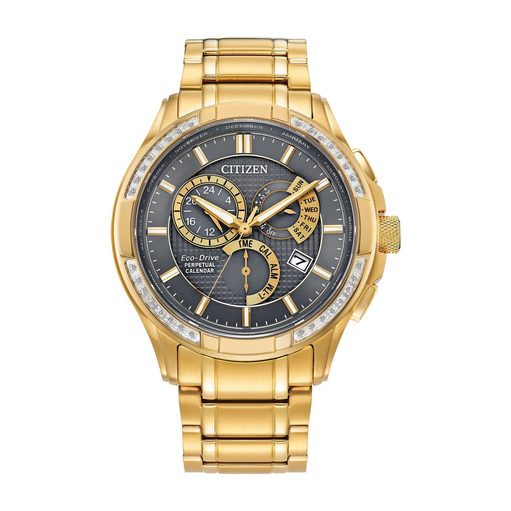 Citizen Eco-Drive Gold Tone Diamond Watch BL8172-59H