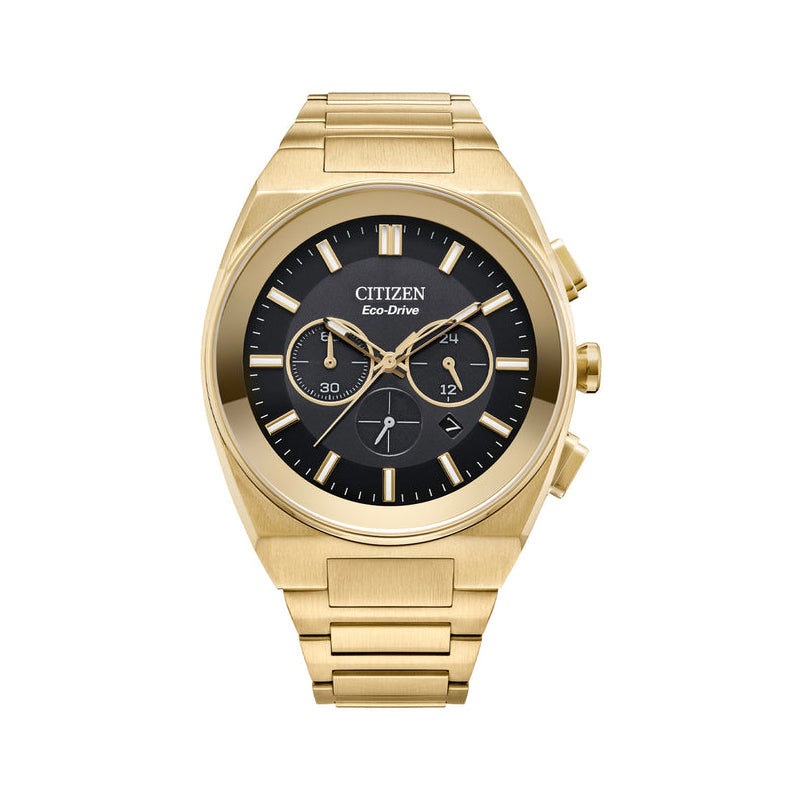 Citizen Eco-Drive Chronograph Gold Tone Watch CA4582-54E