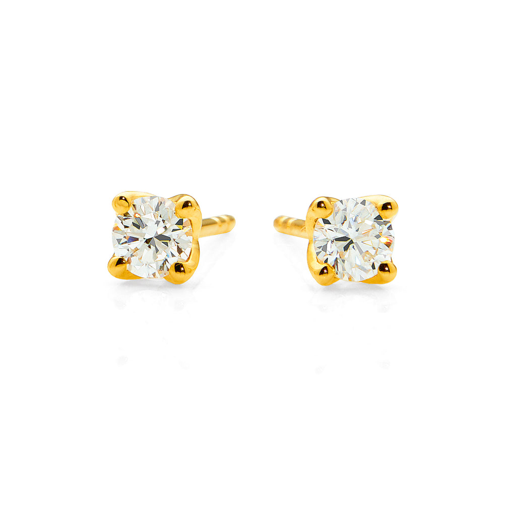 9ct Yellow Gold Lab Grown Diamond Stud Earrings TDW: 0.40CT