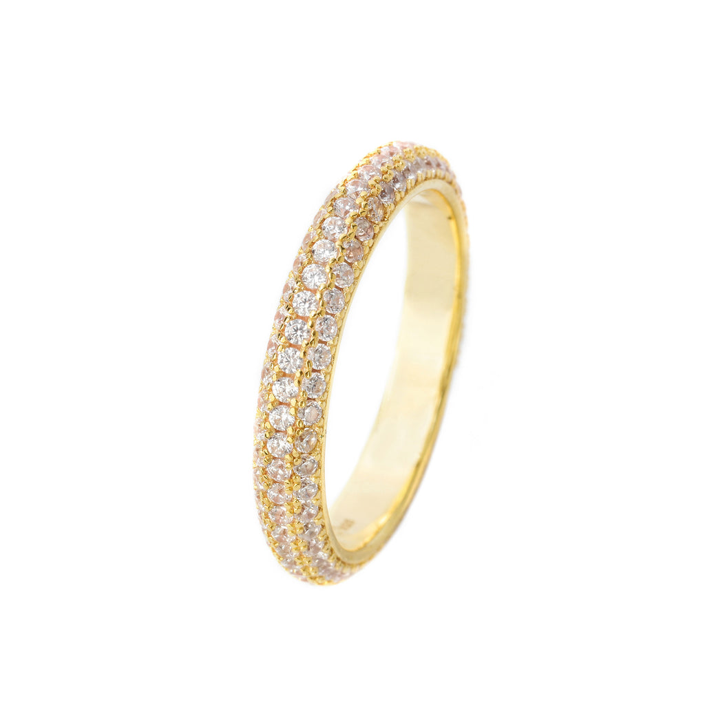 Georgini 'Goddess' Gold Tone Pave Set Cubic Zirconia Ring IR