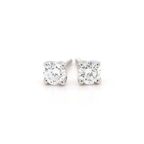 9ct White Gold Lab Grown Diamond Stud Earrings TDW: 0.40CT