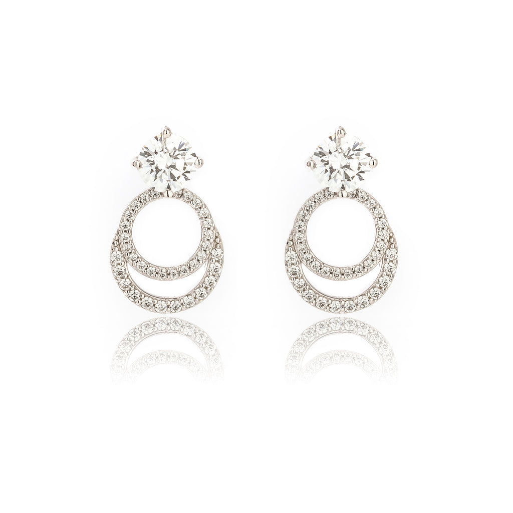 Georgini 'Goddess Luna' Silver Cubic Zirconia Earrings IE112