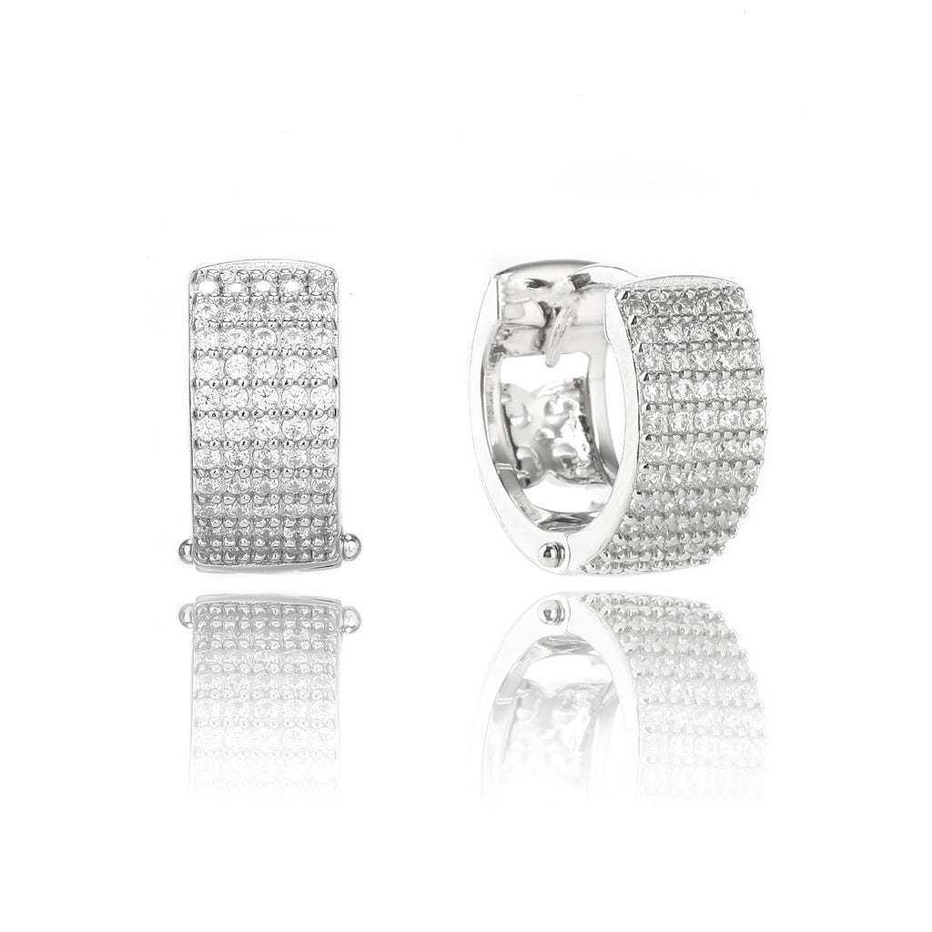 Georgini 'Goddess Maeve' Cubic Zirconia Pave Huggies IE1127W