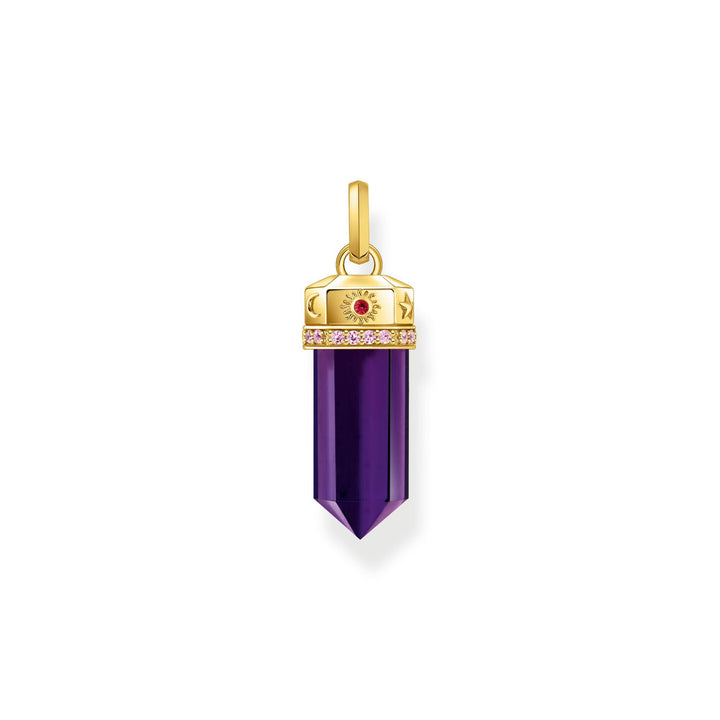 Thomas Sabo Gold Tone Imitation Amethyst Crystal Cosmic Pend