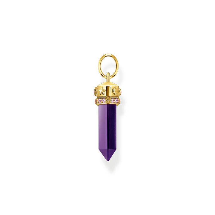 Thomas Sabo Gold Tone Imitation Amethyst Crystal Cosmic Pend