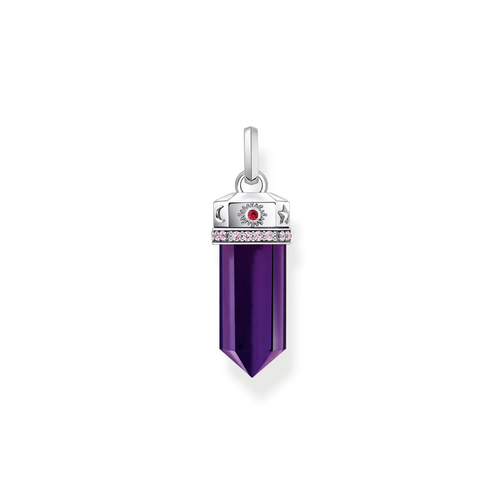 Thomas Sabo Cosmic Imitation Amethyst Crystal Pendant TPE955