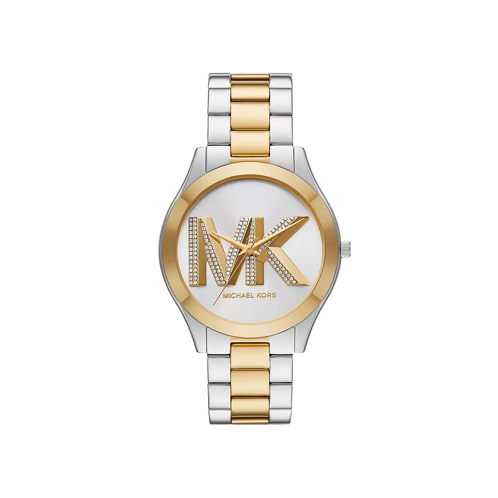 Michael Kors 'Runway' 2-Tone Crystal MK Dial Watch MK4735