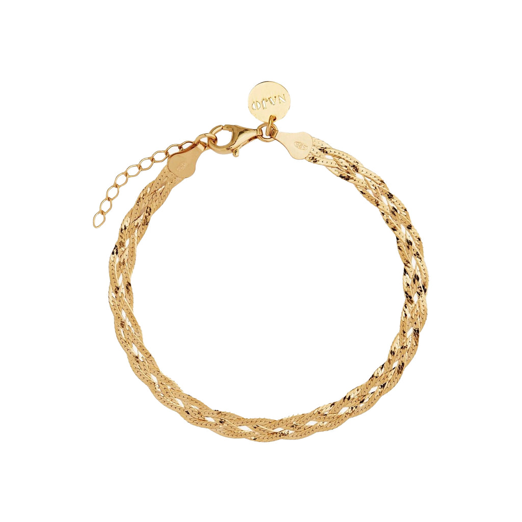 Najo Radiance Gold Tone Plaited Herringbone Bracelet B6998