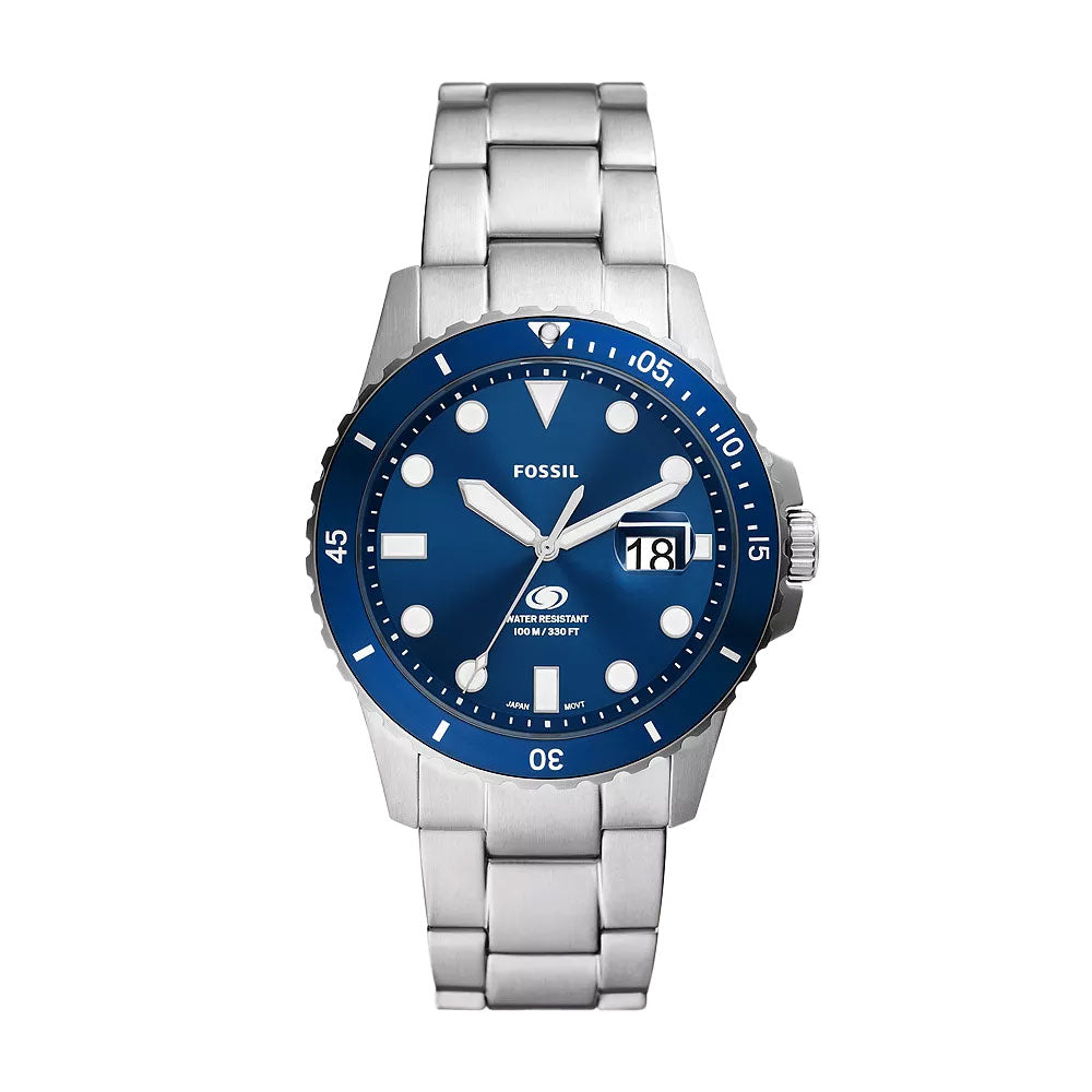 Fossil 'Blue Dive' Blue Dial Stainless Steel Watch FS6029