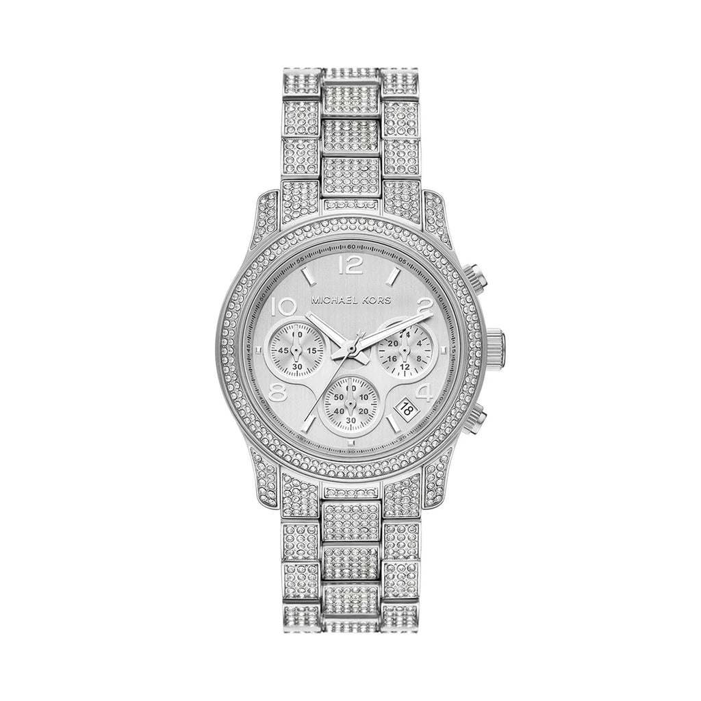 Michael Kors Runway Chronograph Crystal Stainless Steel Watc