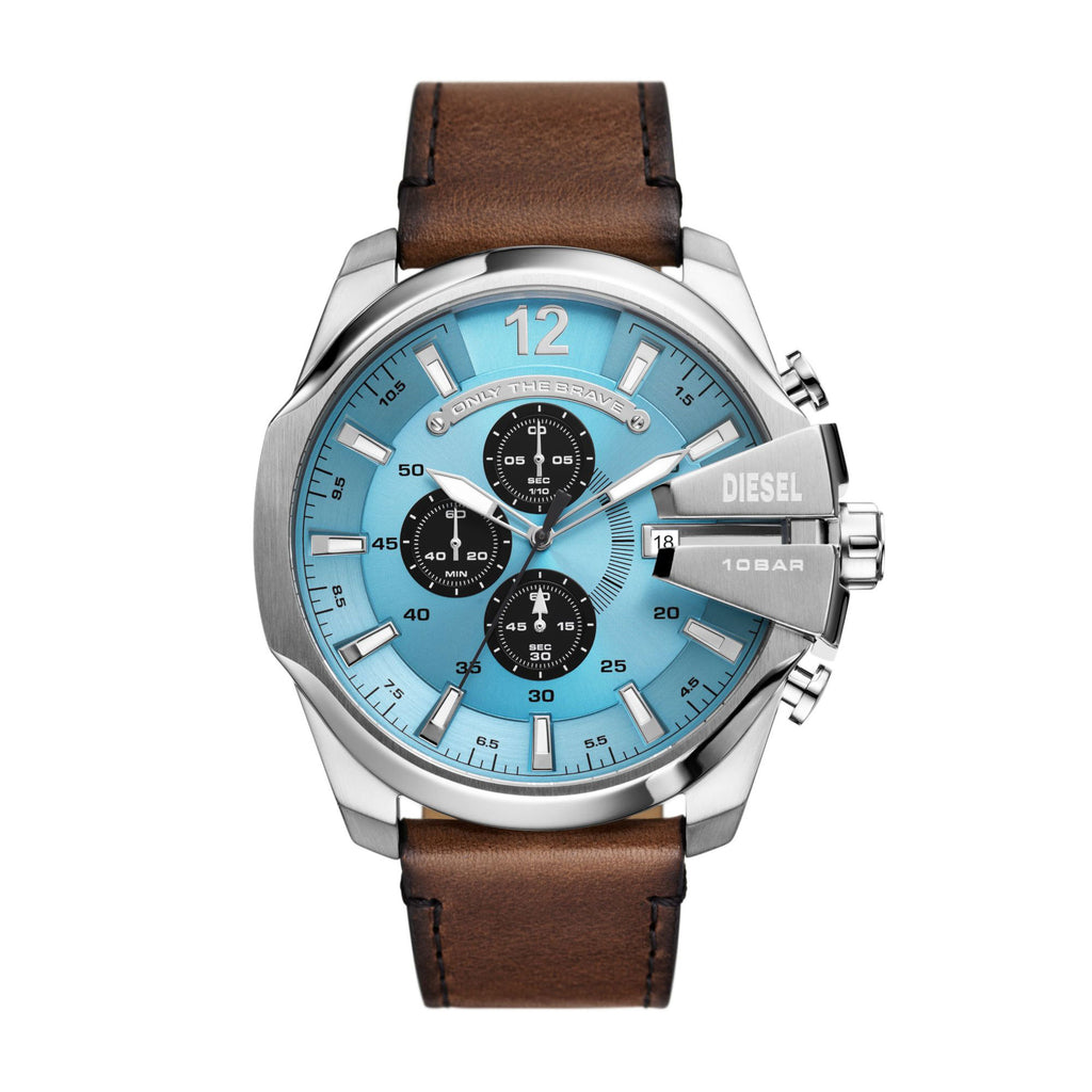 Diesel Mega Chief Chronograph Brown Leather Watch DZ4657