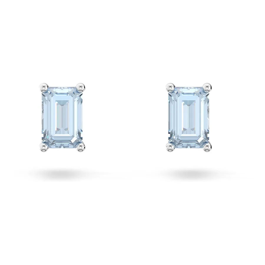Swarovski 'Stilla' Blue Octagon Crystal Stud Earrings 563913