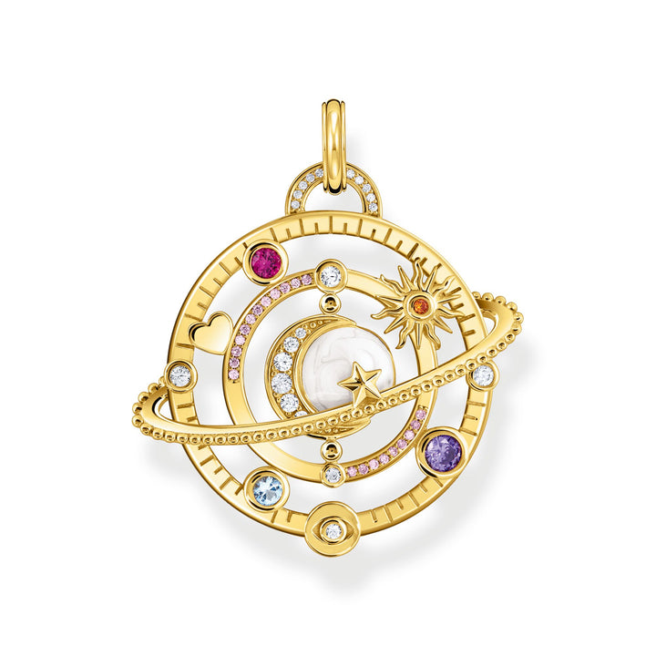 Thomas Sabo Cosmic Amulet Planetary Ring Gold Tone Pendant P