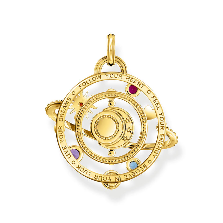 Thomas Sabo Cosmic Amulet Planetary Ring Gold Tone Pendant P