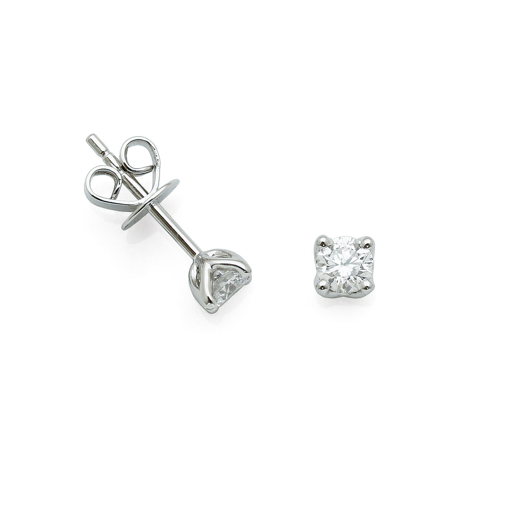 9ct White Gold Lab Grown Diamond Stud Earrings TDW 0.40CT