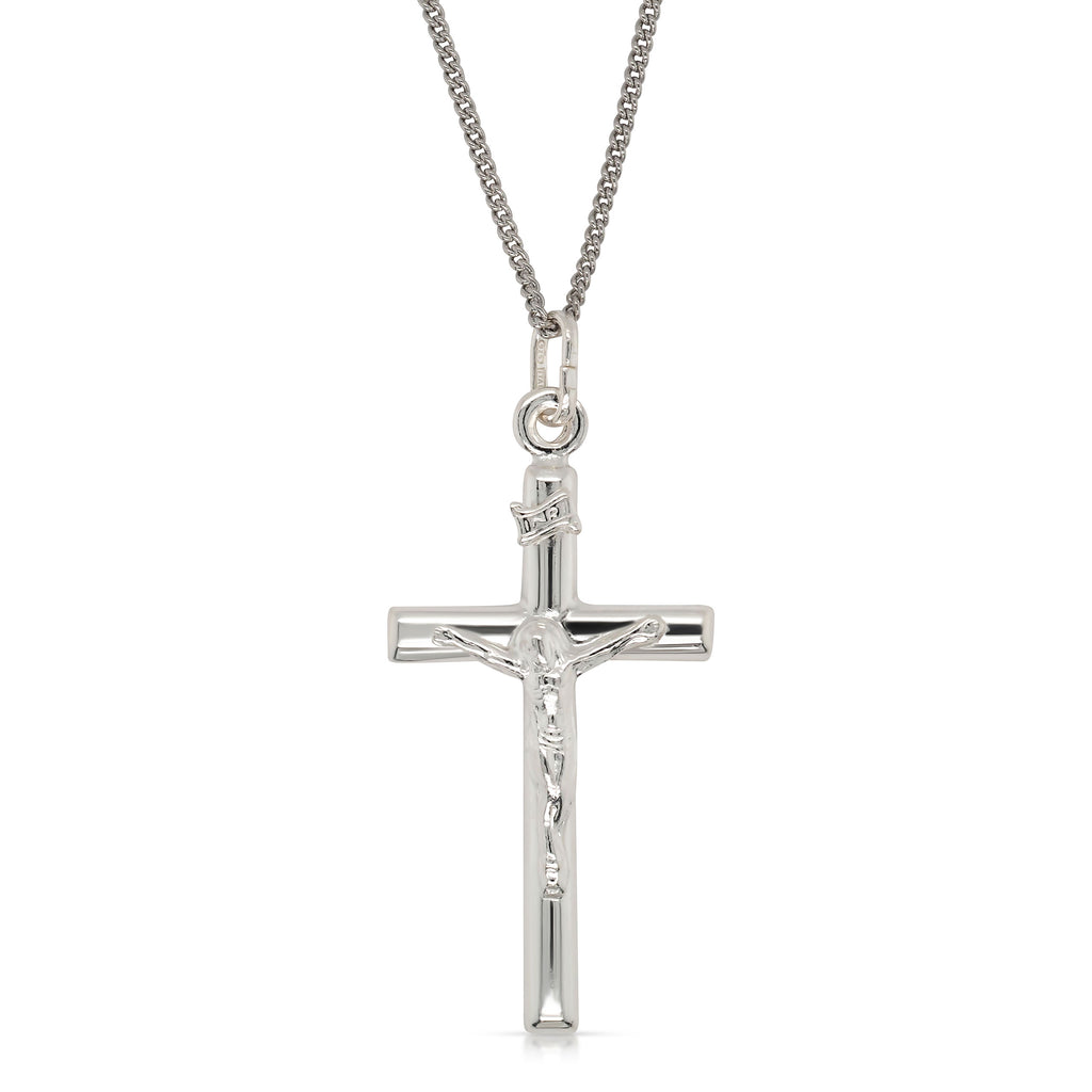 Sterling Silver 35x20mm Crucifix Pendant