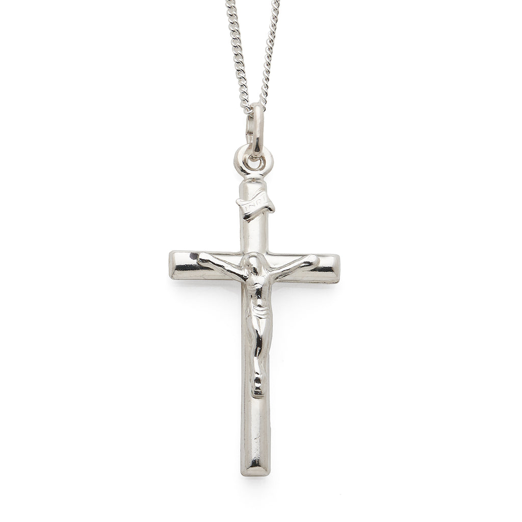 Sterling Silver 35x20mm Crucifix Pendant