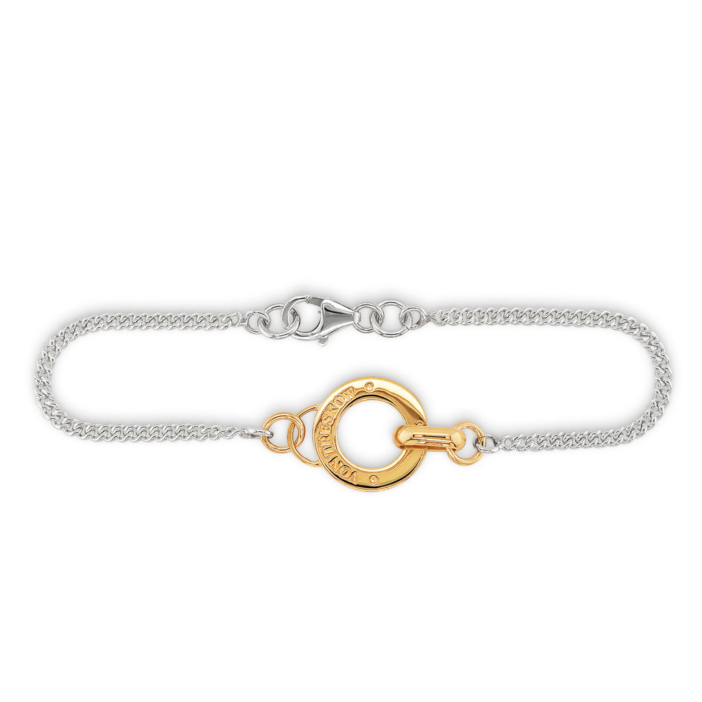 Von Treskow 2-Tone Curb Bracelet PRLB18-Y