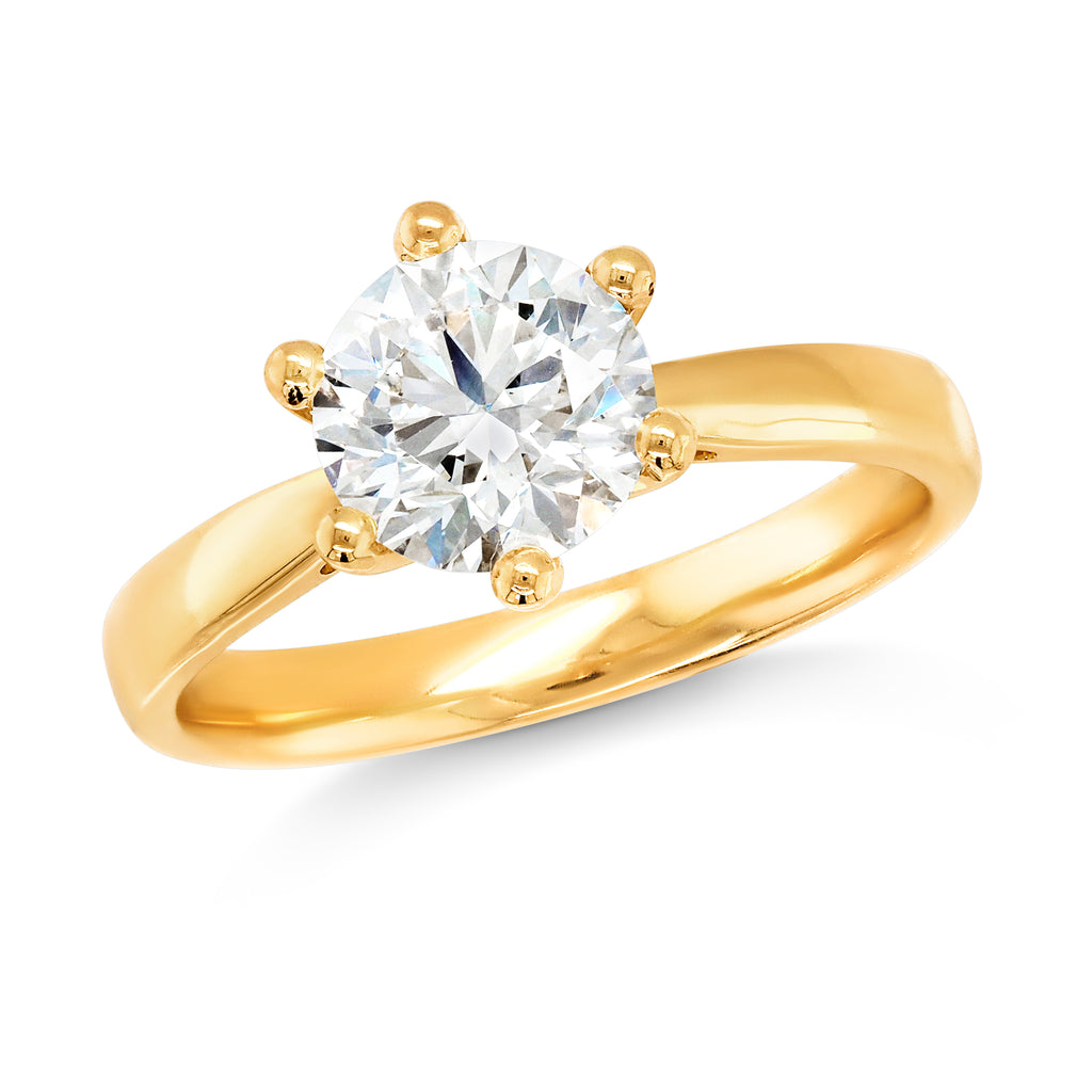 18ct Yellow Gold Lab Grown 1.50CT Diamond Solitaire Engageme